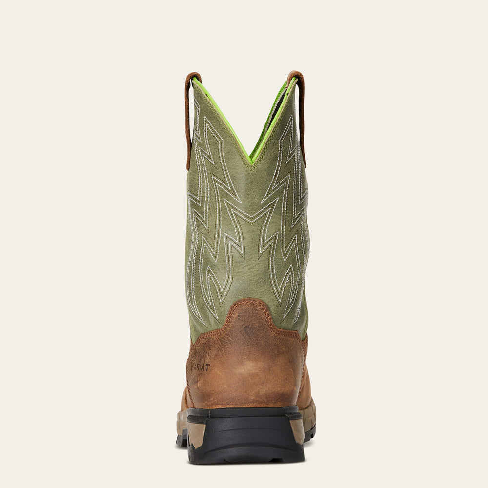 Rebar Flex Western Waterproof Work Boot Men - RYE BROWN