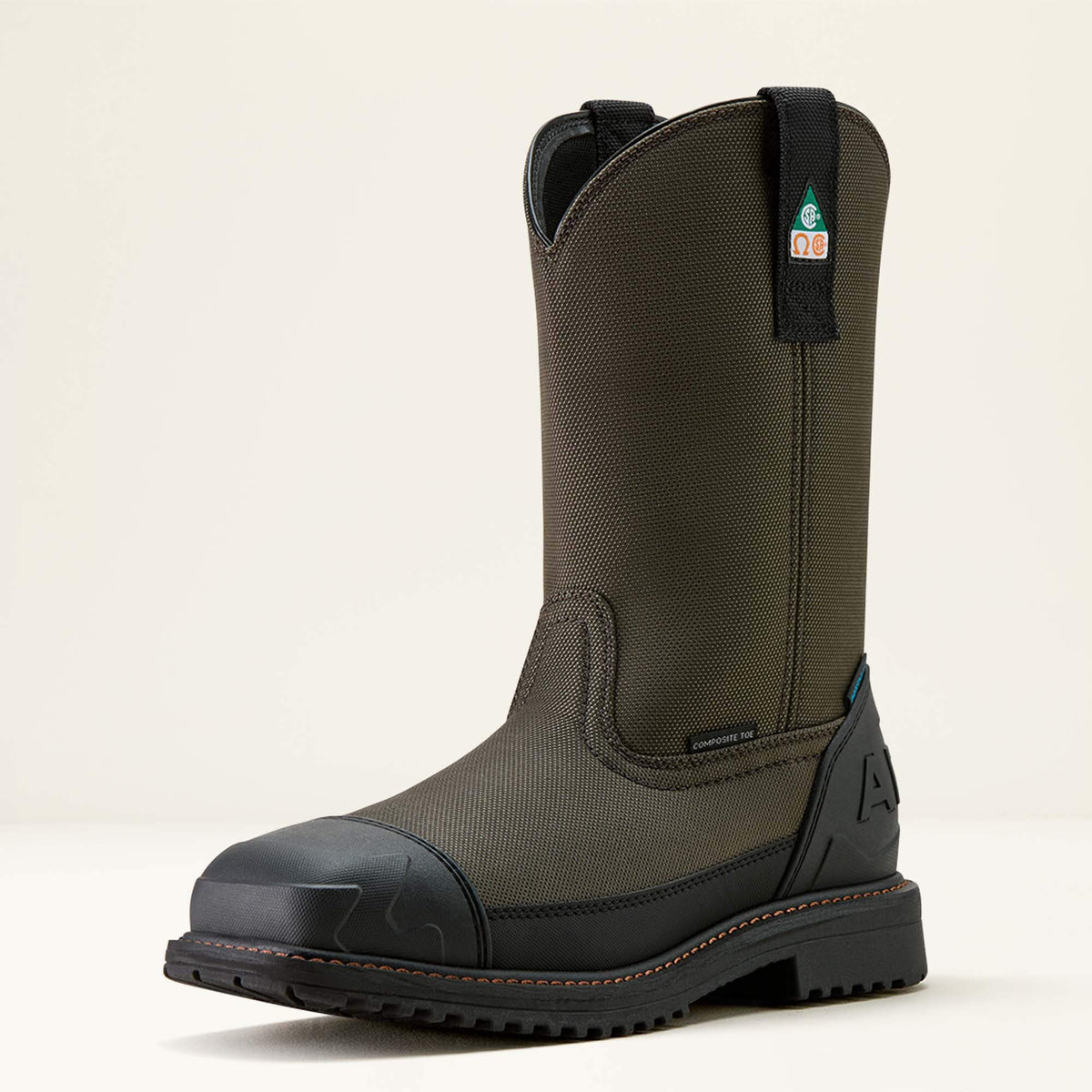 RigTEK Wildcat Pull-On CSA Waterproof Wide Square Toe Composite Toe Work Boot Men - FORGED IRON