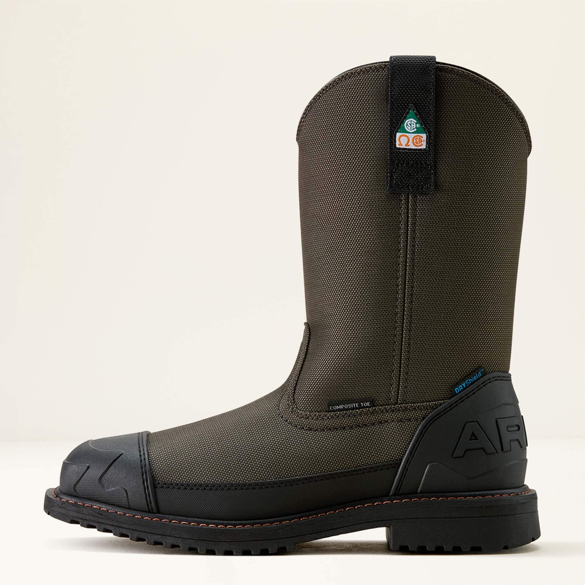 RigTEK Wildcat Pull-On CSA Waterproof Wide Square Toe Composite Toe Work Boot Men - FORGED IRON