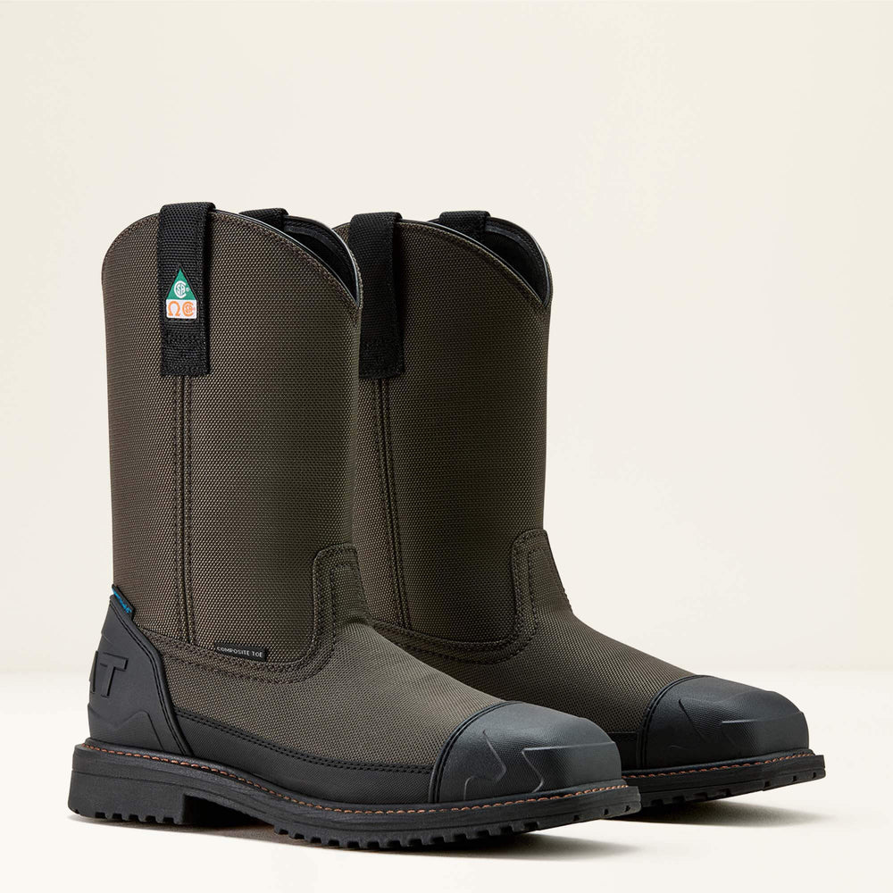 RigTEK Wildcat Pull-On CSA Waterproof Wide Square Toe Composite Toe Work Boot Men - FORGED IRON