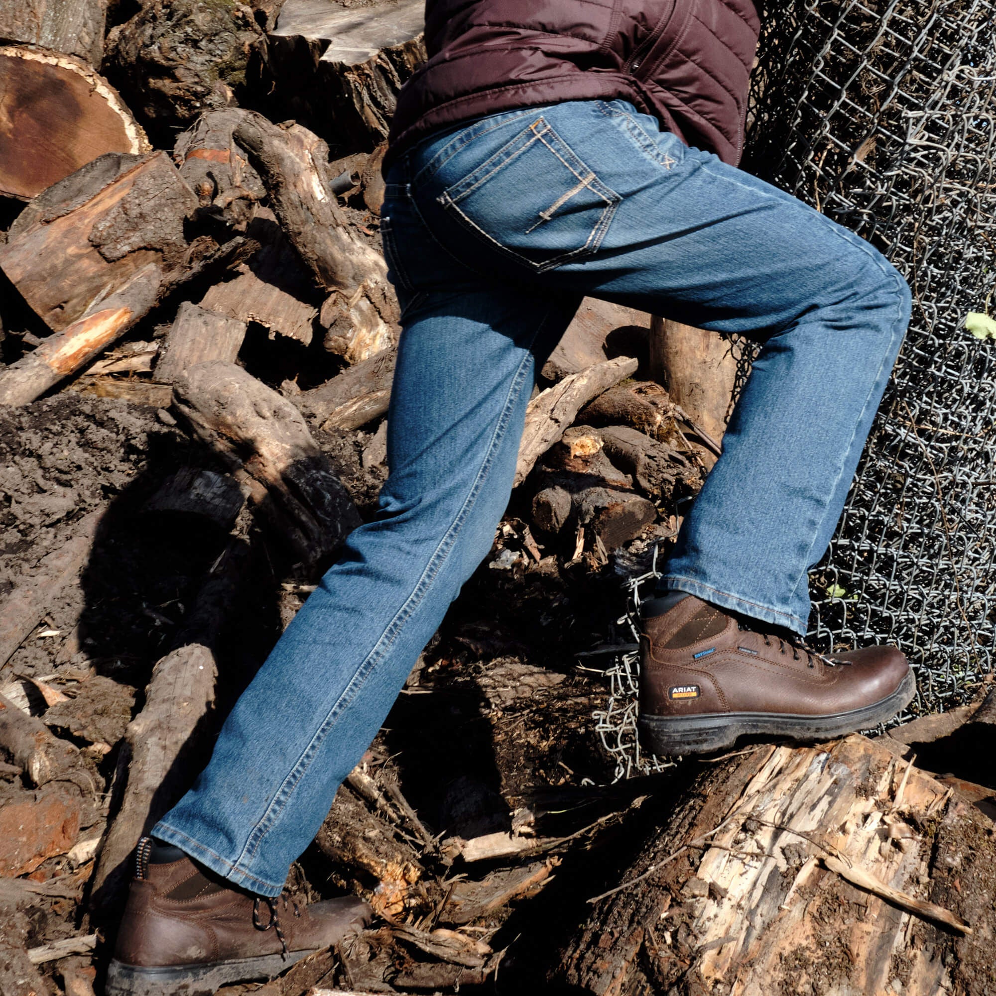Turbo 6" Waterproof Carbon Toe Work Boot Men - RICH BROWN