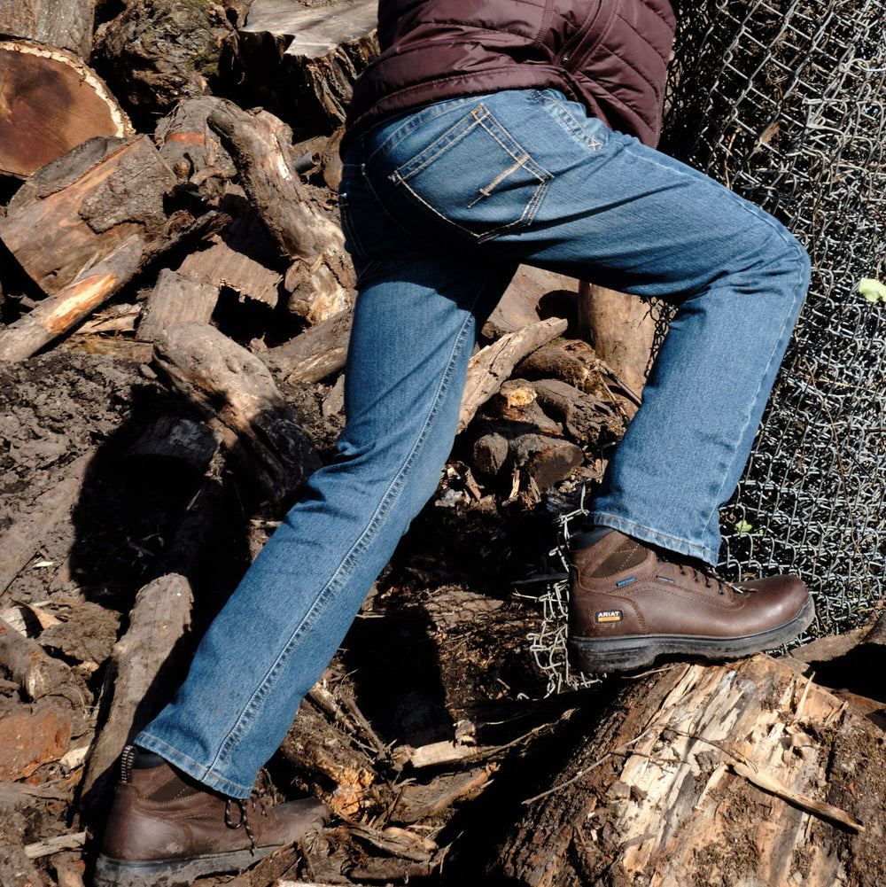 Turbo 6" Waterproof Carbon Toe Work Boot Men - RICH BROWN