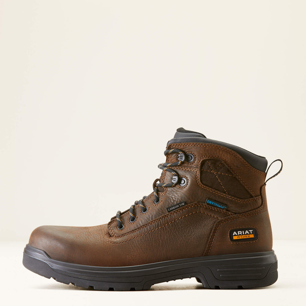 Turbo 6" Waterproof Carbon Toe Work Boot Men - RICH BROWN