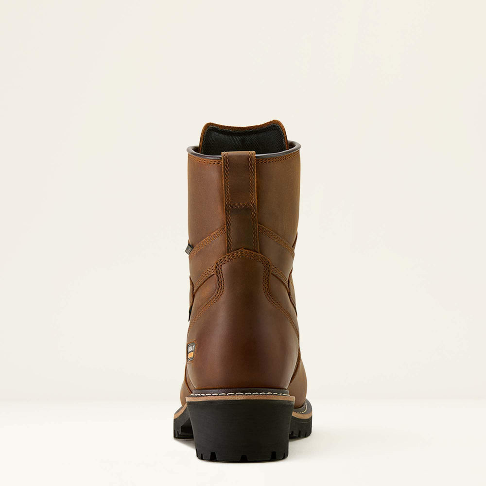 Logger Shock Shield Waterproof Insulated Composite Toe Work Boot Men - COPPER BROWN
