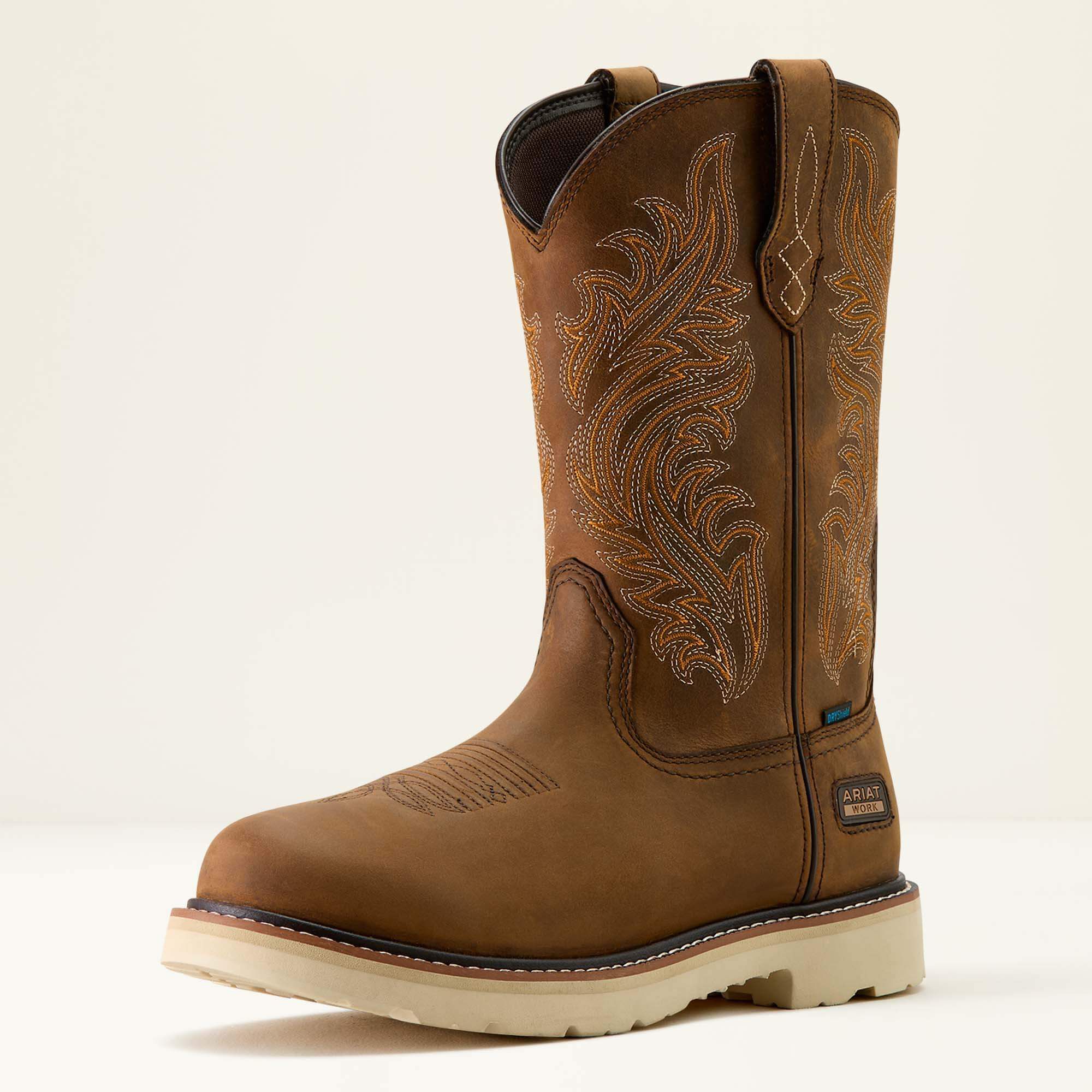 Activator Argo Waterproof Round Toe Work Boot Men - DISTRESSED BROWN