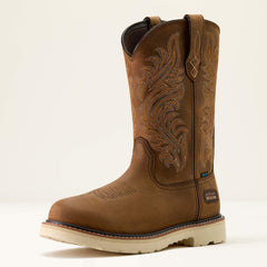 Activator Argo Waterproof Round Toe Work Boot Men - DISTRESSED BROWN