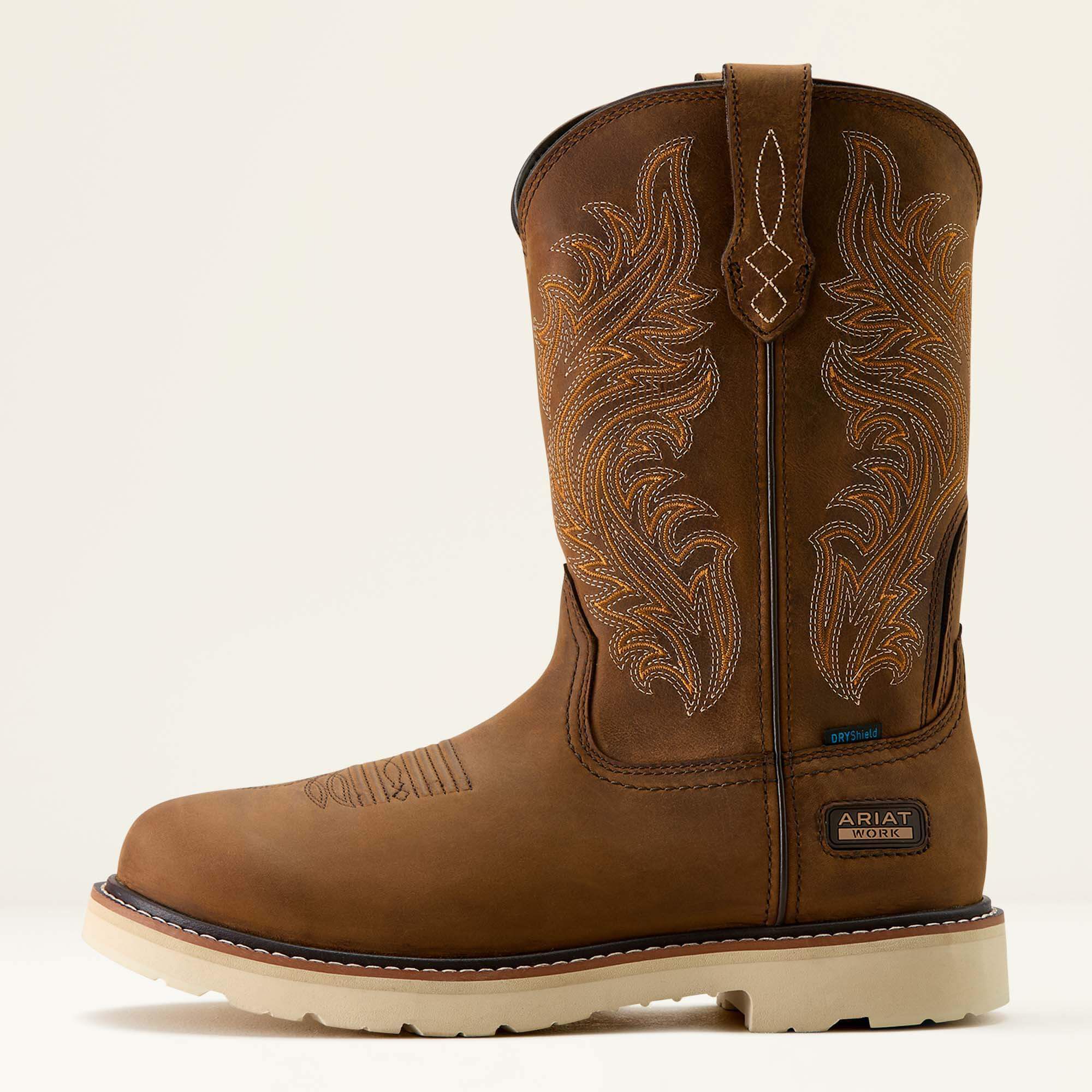 Activator Argo Waterproof Round Toe Work Boot Men - DISTRESSED BROWN