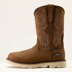 Activator Argo Waterproof Round Toe Work Boot Men - DISTRESSED BROWN