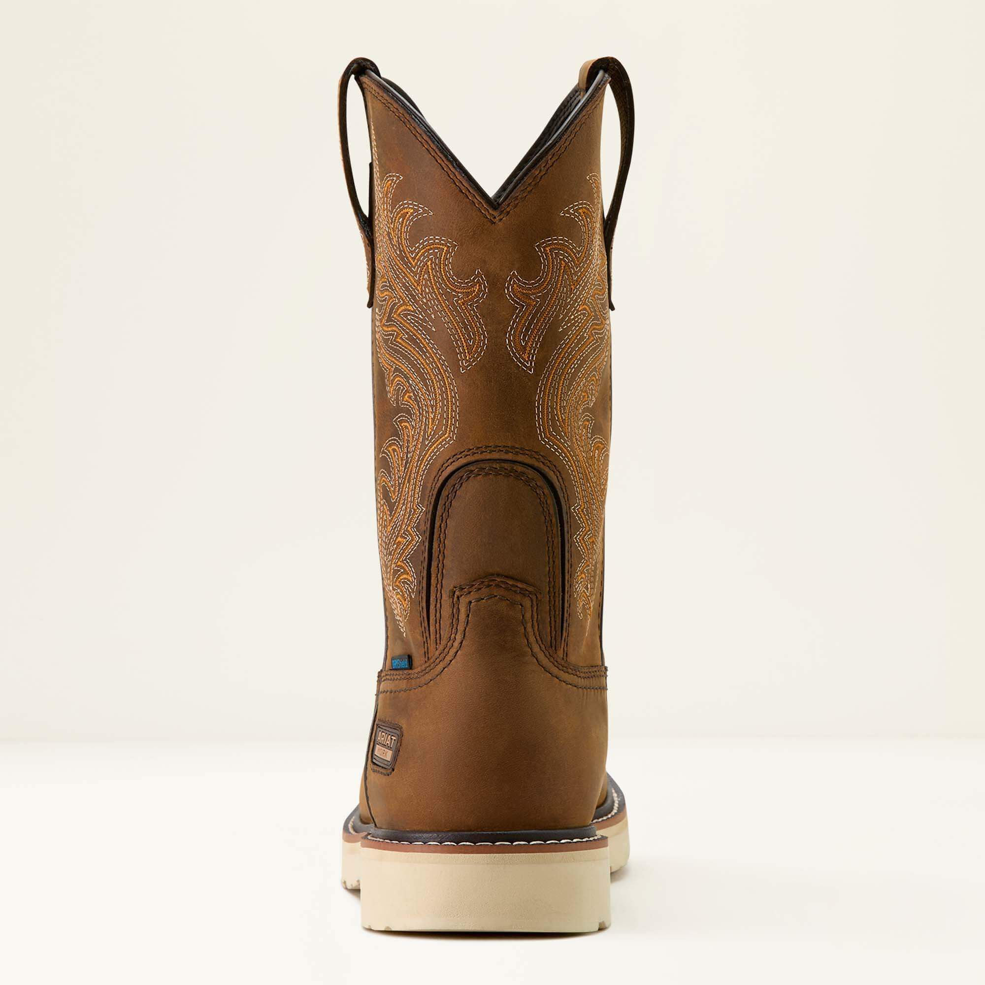 Activator Argo Waterproof Round Toe Work Boot Men - DISTRESSED BROWN