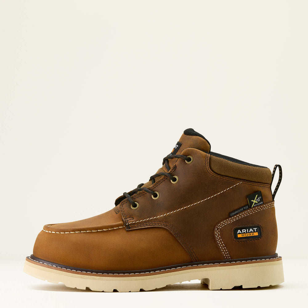 Rebar Lift Chukka MetGuard Composite Toe Work Boot Men - DISTRESSED BROWN