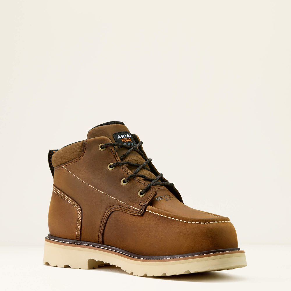 Rebar Lift Chukka MetGuard Composite Toe Work Boot Men - DISTRESSED BROWN