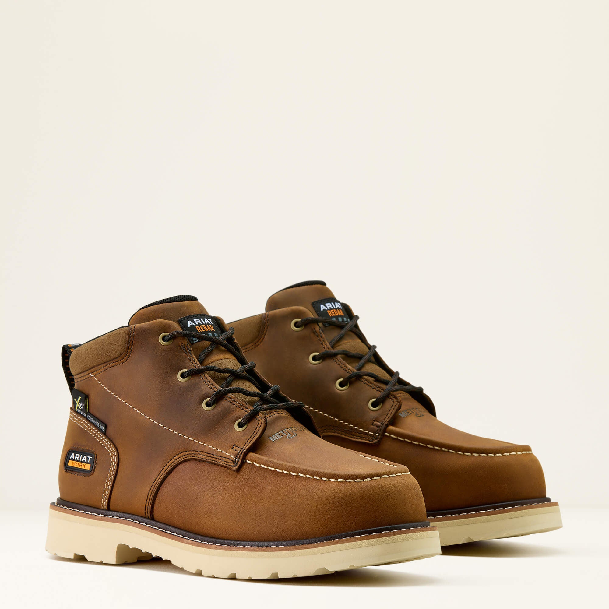 Rebar Lift Chukka MetGuard Composite Toe Work Boot Men - DISTRESSED BROWN