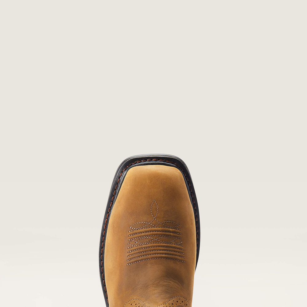 Sierra Shock Shield Waterproof Steel Toe Work Boot Men - DISTRESSED BROWN