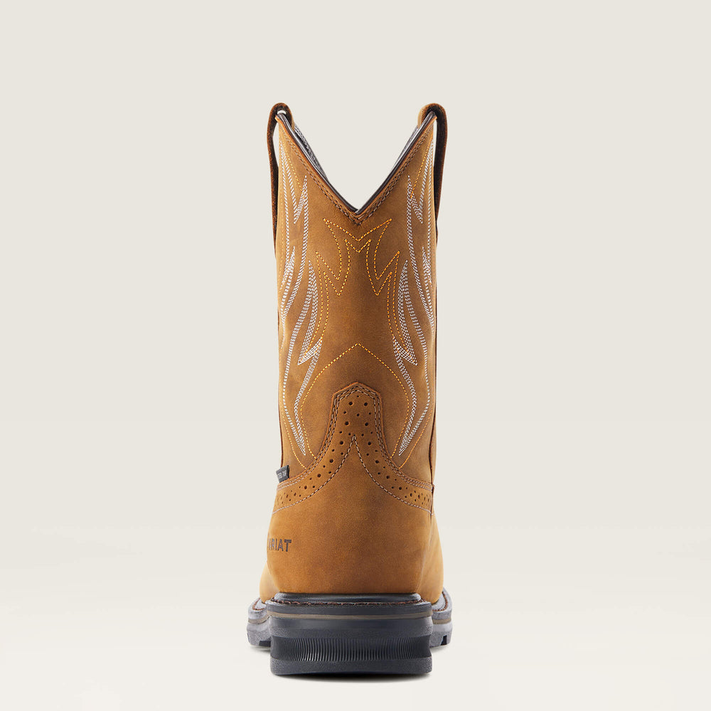 Sierra Shock Shield Waterproof Steel Toe Work Boot Men - DISTRESSED BROWN