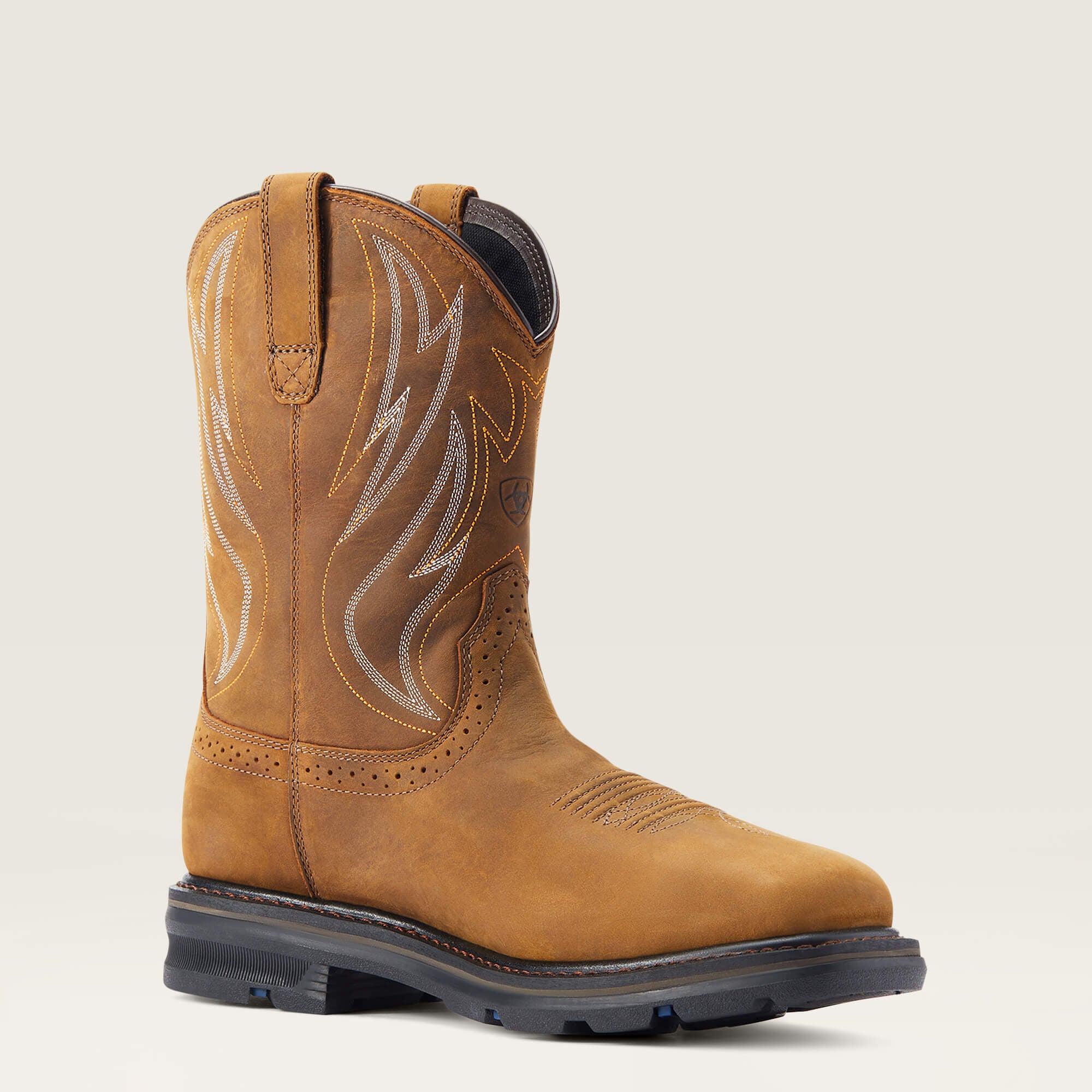 Sierra Shock Shield Waterproof Steel Toe Work Boot Men - DISTRESSED BROWN
