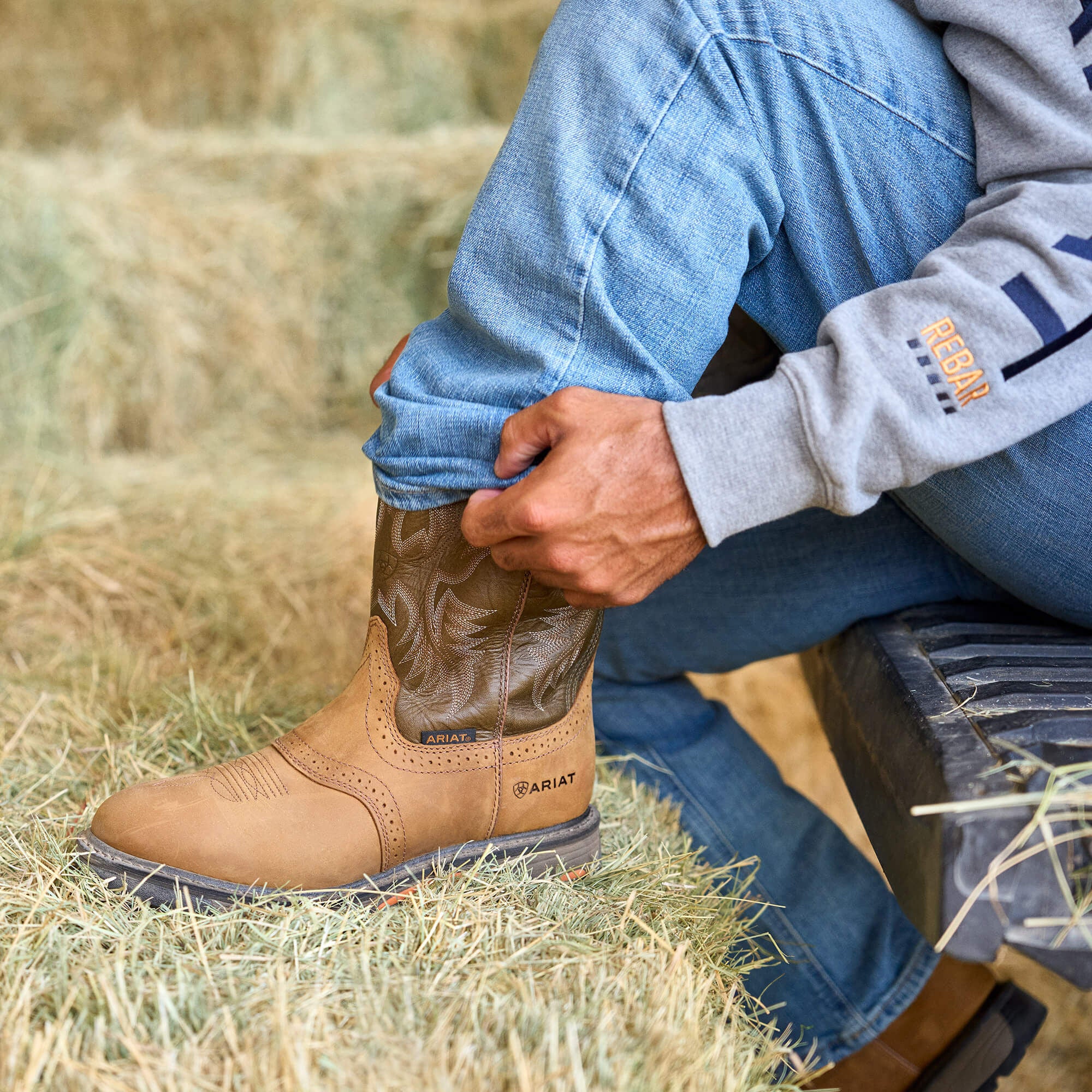WorkHog Pull-on Work Boot Men - AGED BARK