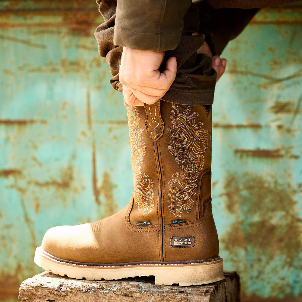 Logger Shock Shield Waterproof Work Boot Men - COPPER BROWN