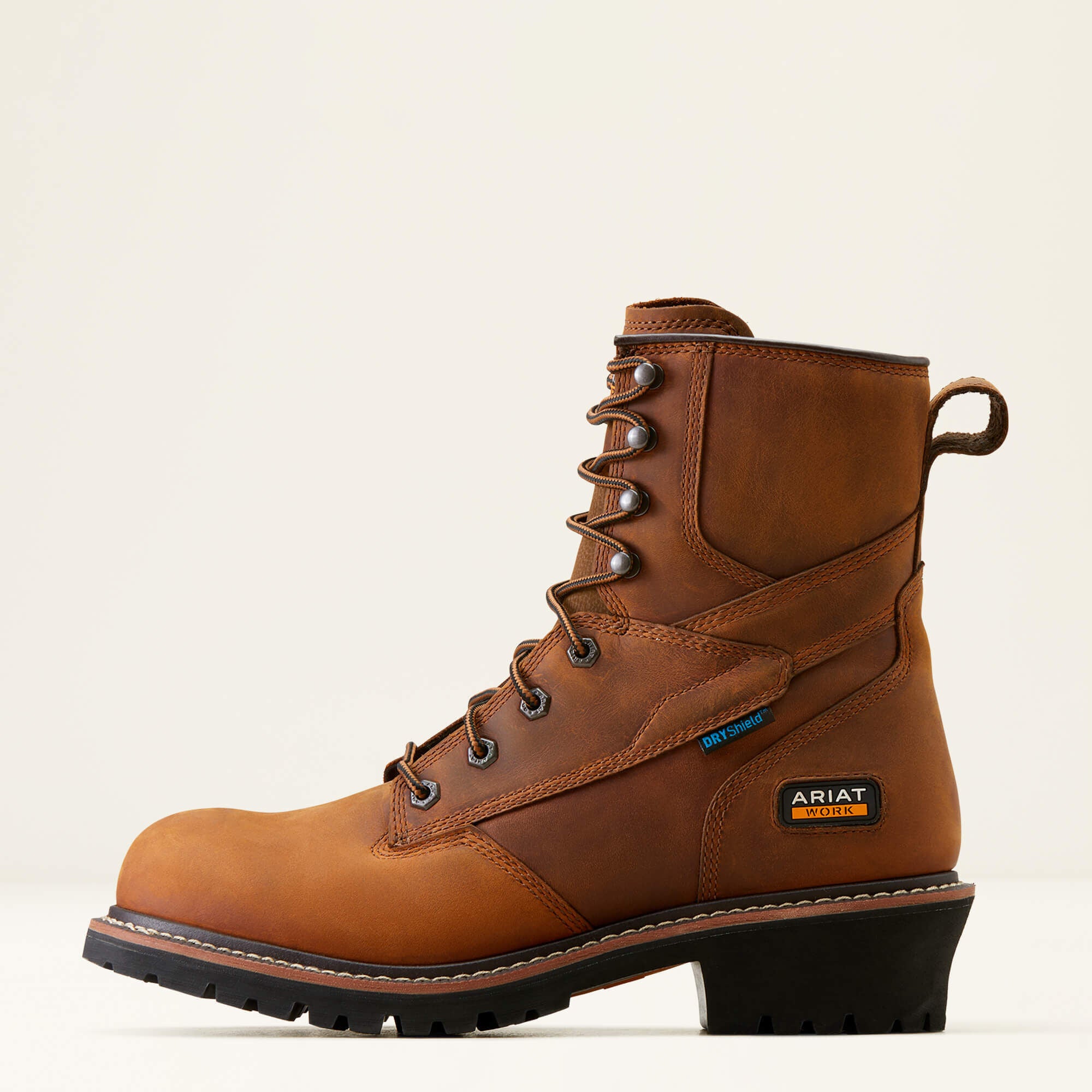 Logger Shock Shield Waterproof Work Boot Men - COPPER BROWN