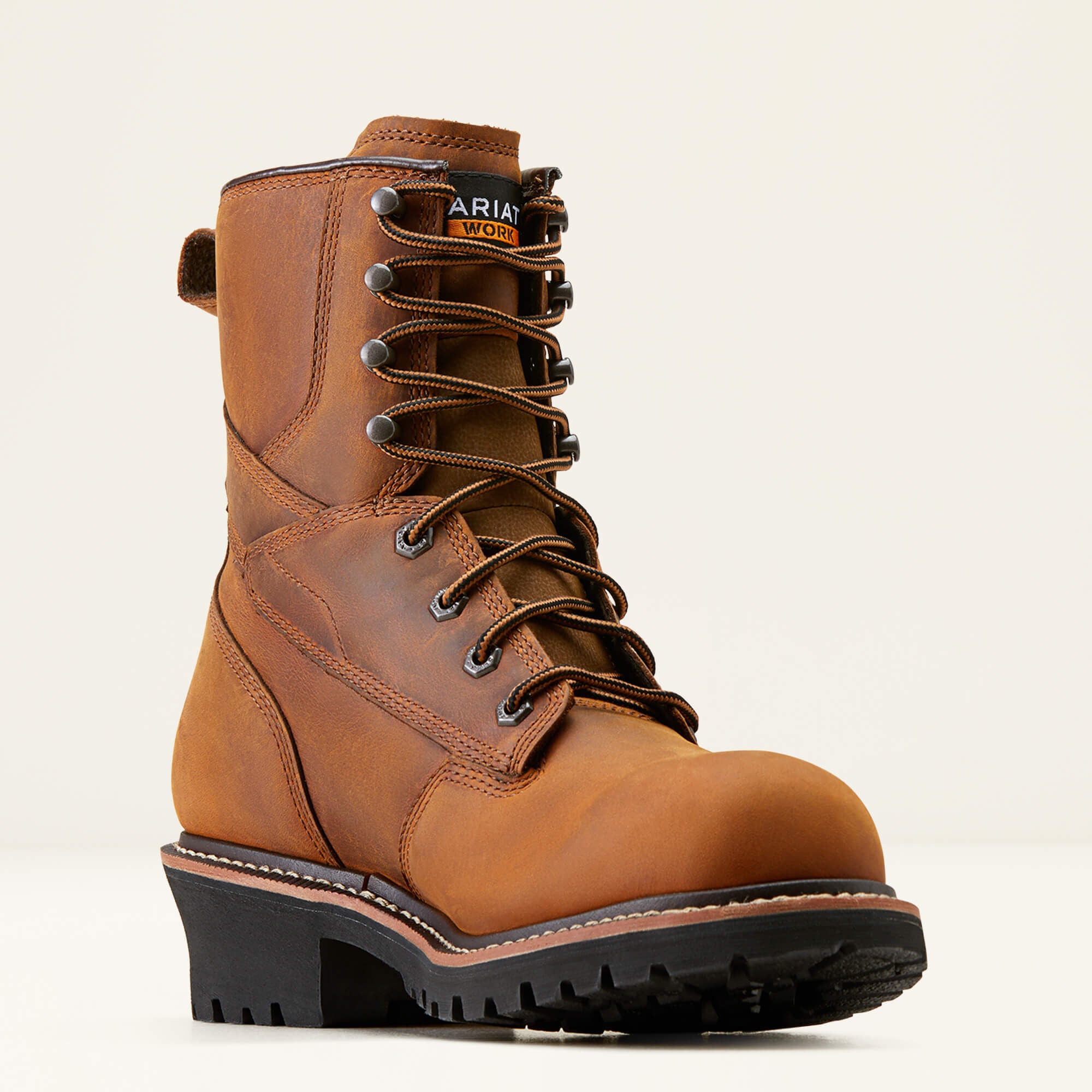 Logger Shock Shield Waterproof Work Boot Men - COPPER BROWN