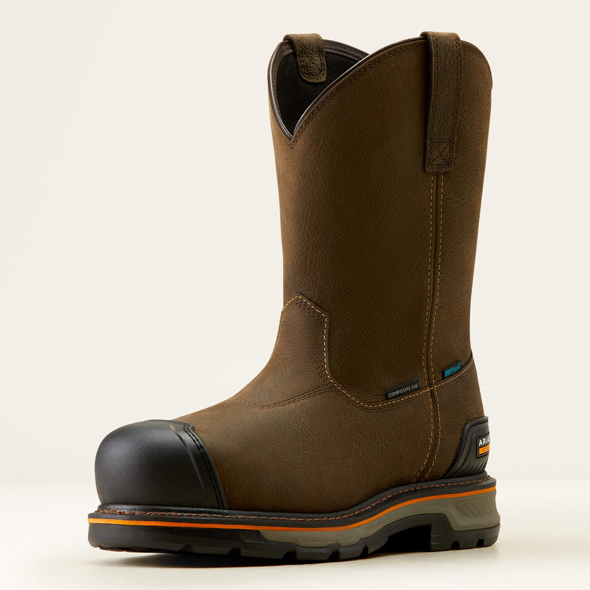 Stump Jumper Pull-On BOA Waterproof Composite Toe Work Boot Men - IRON COFFEE