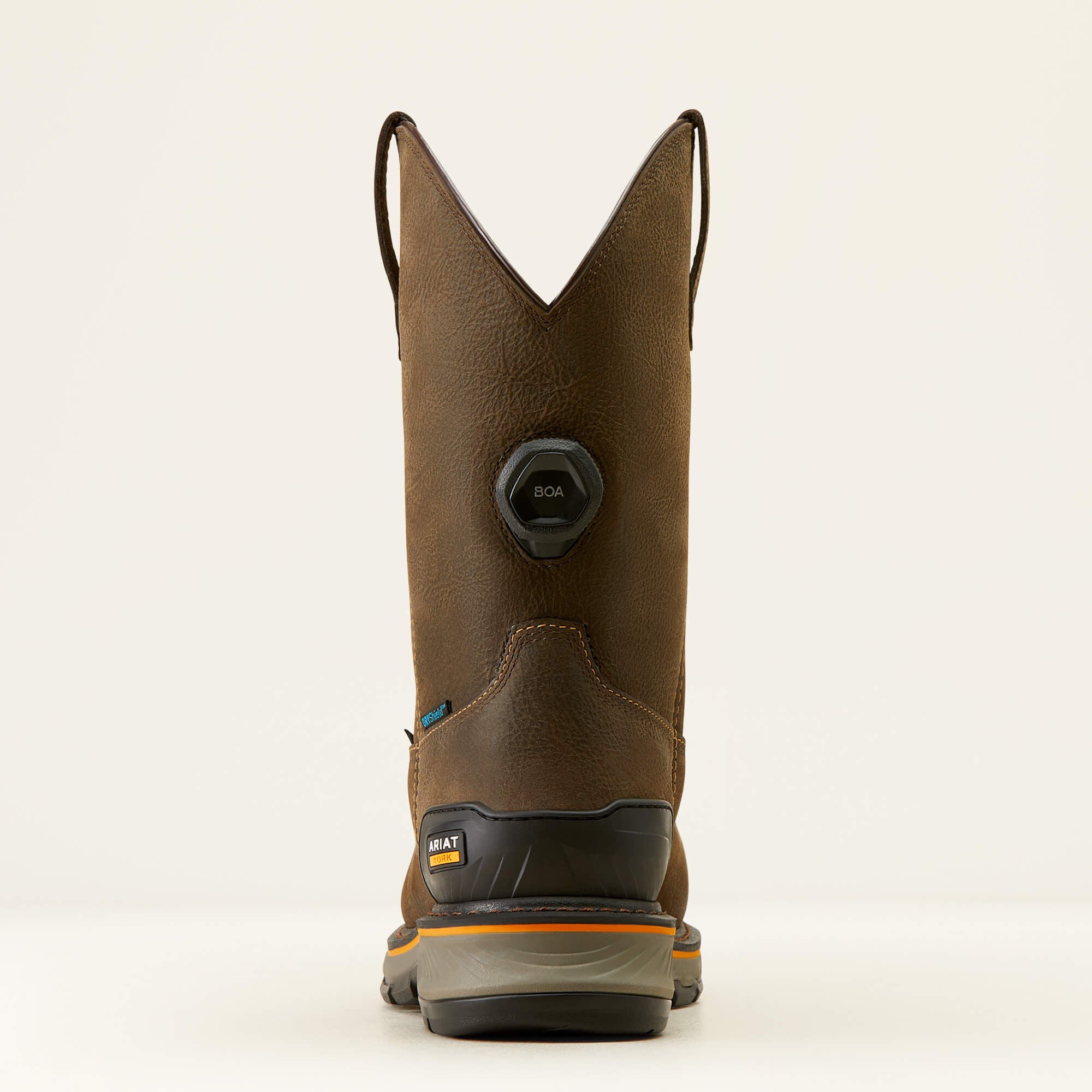 Stump Jumper Pull-On BOA Waterproof Composite Toe Work Boot Men - IRON COFFEE