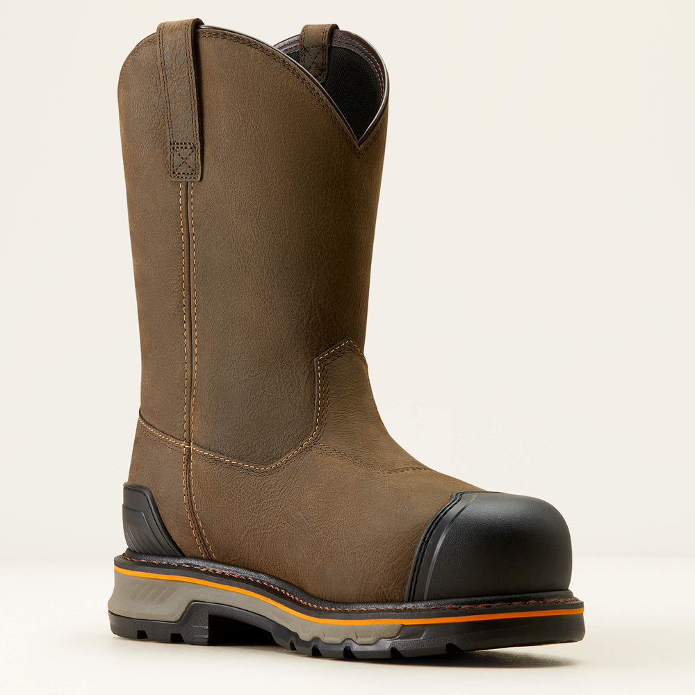 Stump Jumper Pull-On BOA Waterproof Composite Toe Work Boot Men - IRON COFFEE