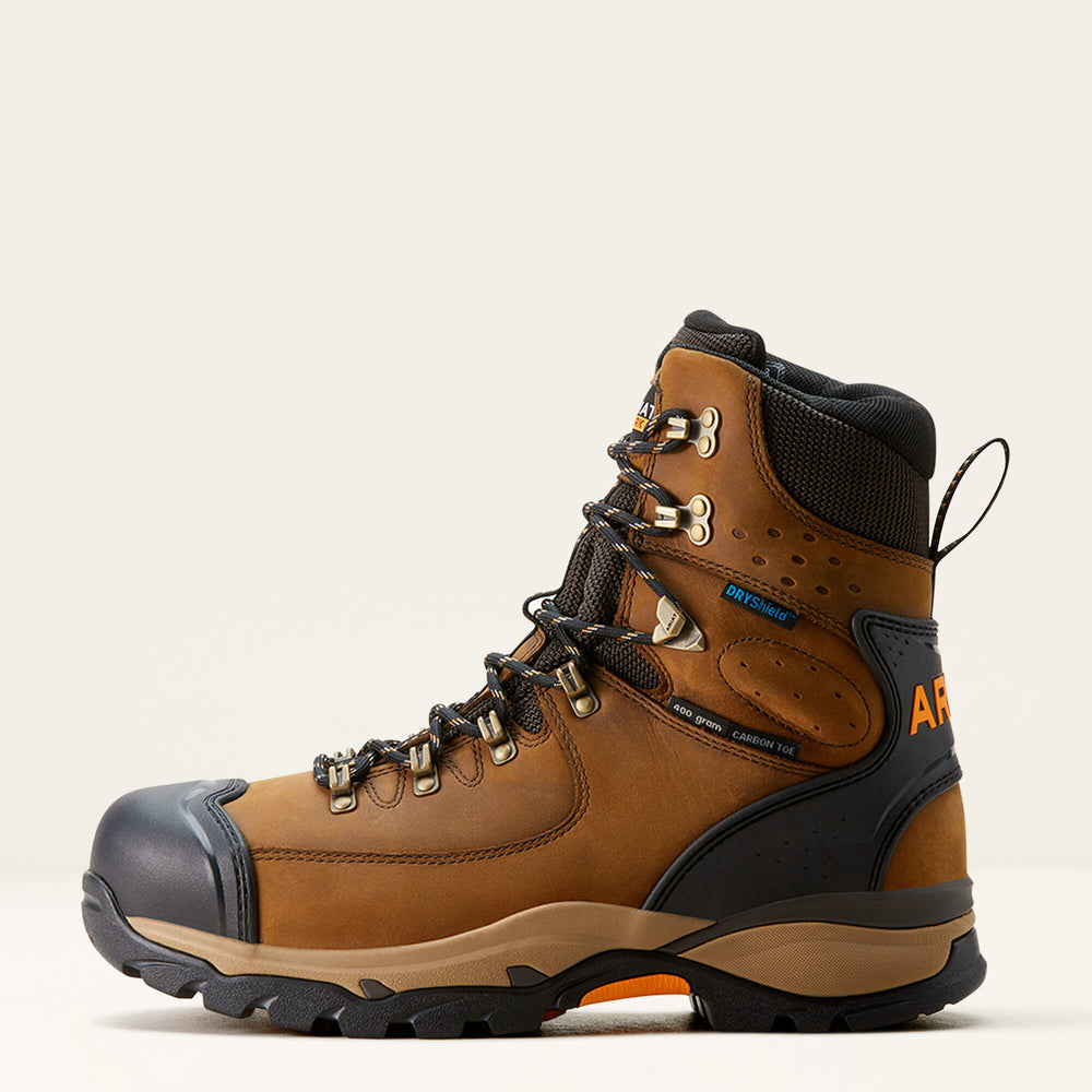 Endeavor 8" Waterproof Insulated Carbon Toe Work Boot Men - DUSTED BROWN