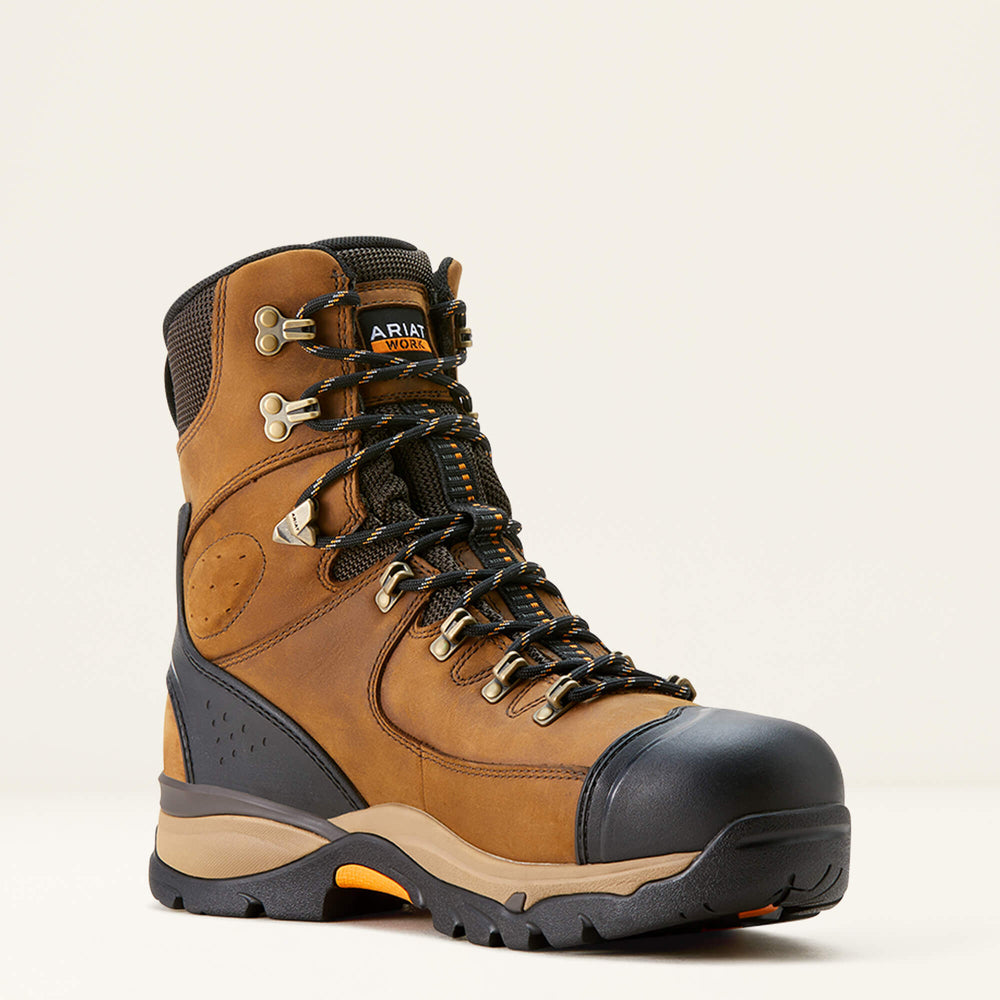 Endeavor 8" Waterproof Insulated Carbon Toe Work Boot Men - DUSTED BROWN