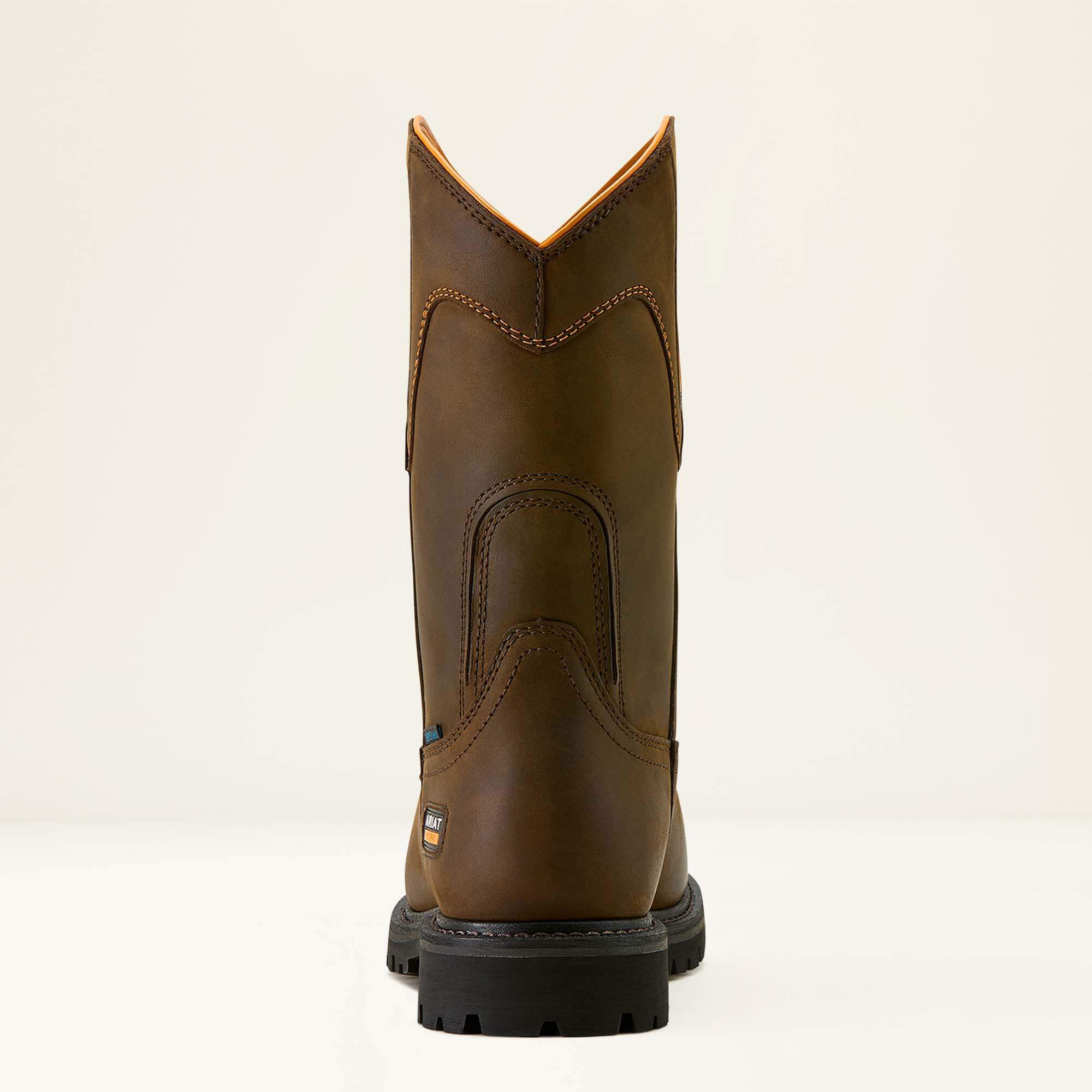 Longview Shock Shield MetGuard Waterproof Composite Toe Work Boot Men - OILY DISTRESSED BROWN
