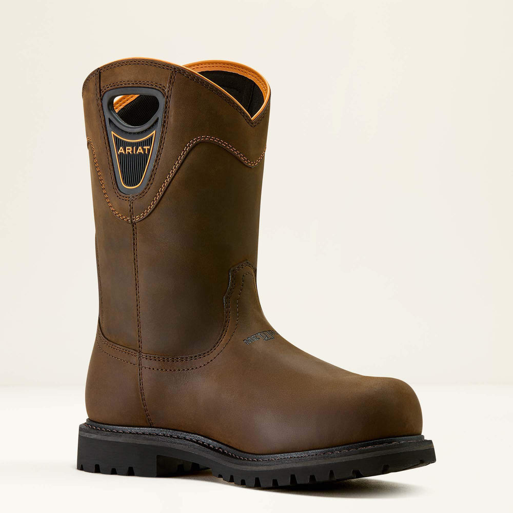 Longview Shock Shield MetGuard Waterproof Composite Toe Work Boot Men - OILY DISTRESSED BROWN