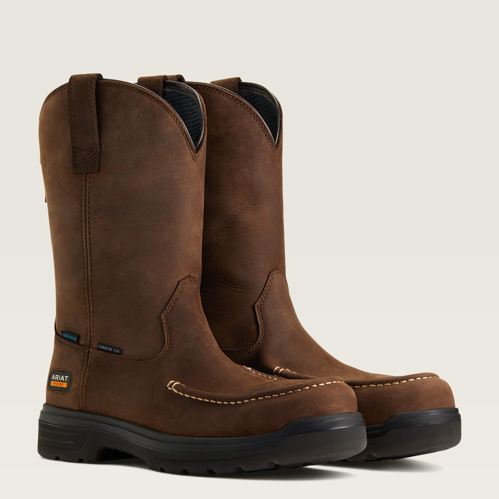 Turbo Moc Toe Waterproof Carbon Toe Work Boot Men - MOCHA