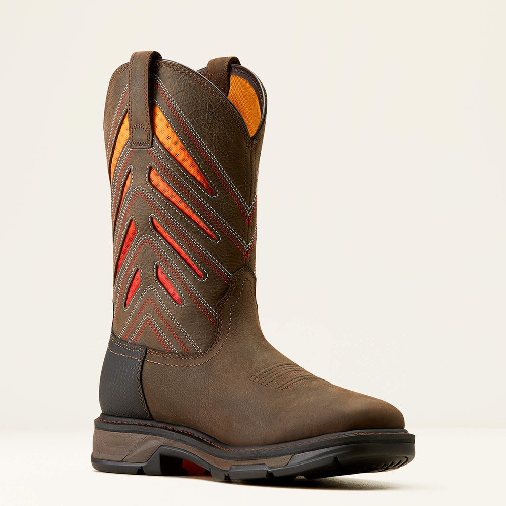 WorkHog XT VentTEK Waterproof Work Boot Men - IRON COFFEE/SUNSET