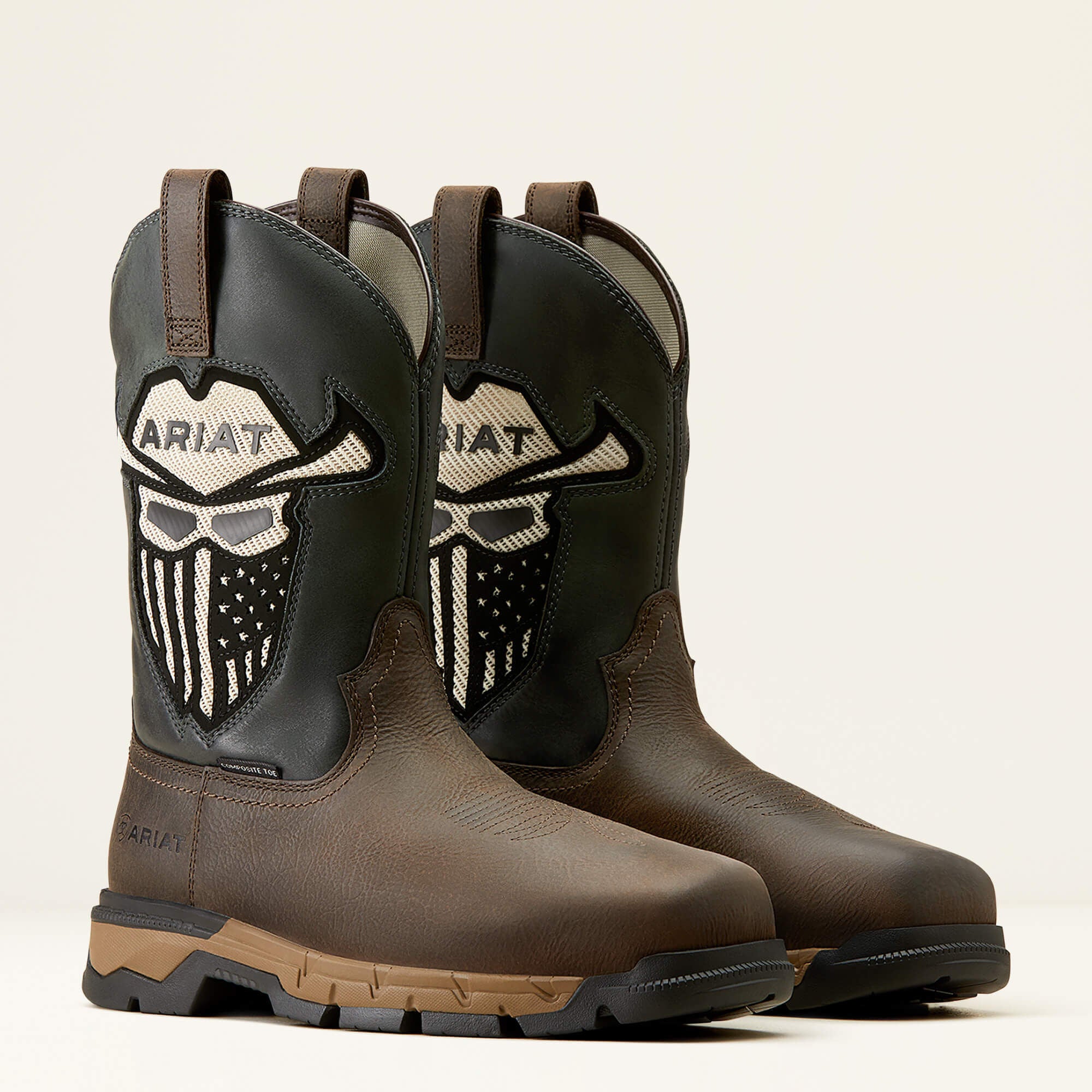Rebar Flex Western VentTEK Incognito Composite Toe Work Boot Men - IRON COFFEE/STORM