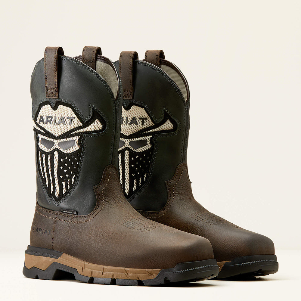 Rebar Flex Western VentTEK Incognito Composite Toe Work Boot Men - IRON COFFEE/STORM