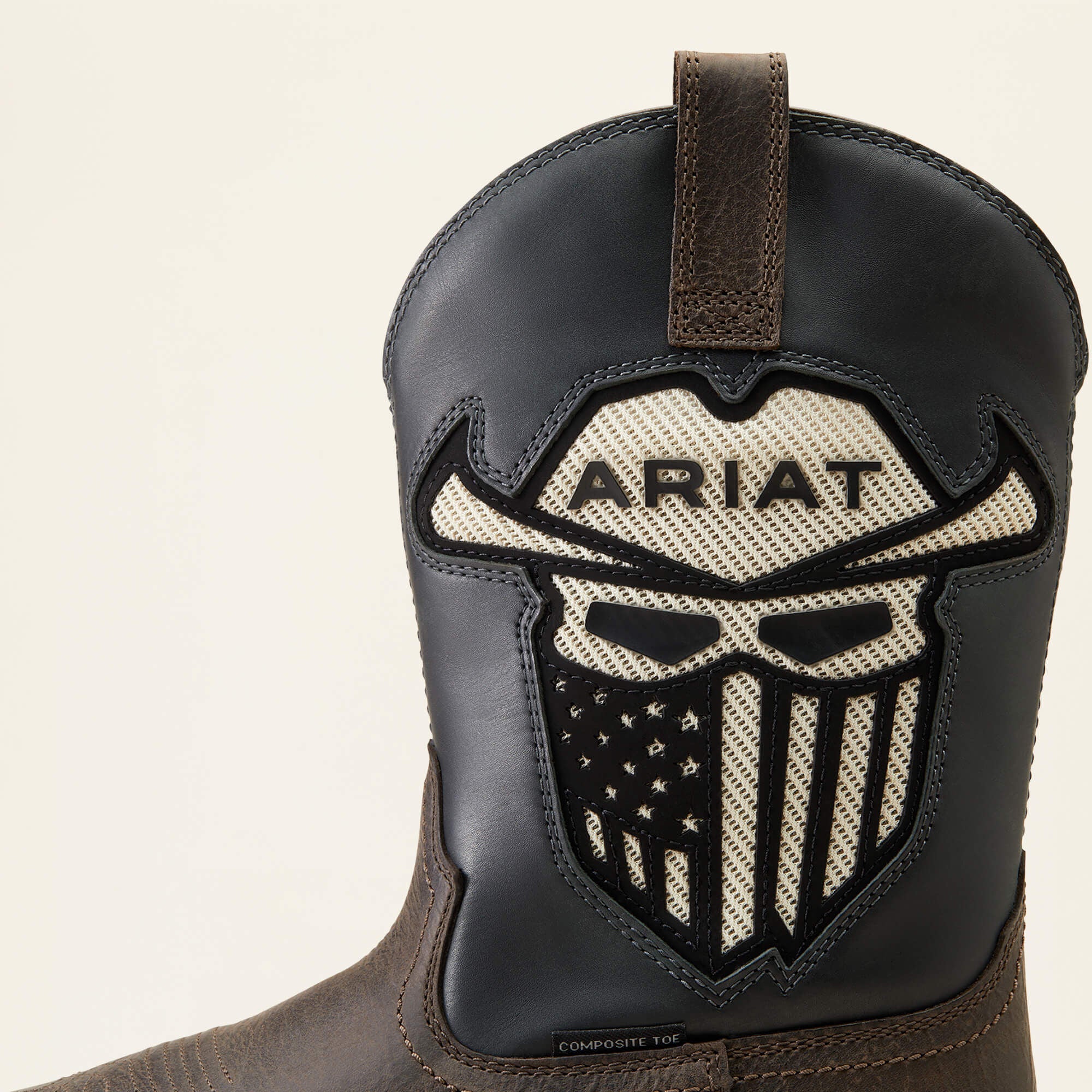 Rebar Flex Western VentTEK Incognito Composite Toe Work Boot Men - IRON COFFEE/STORM