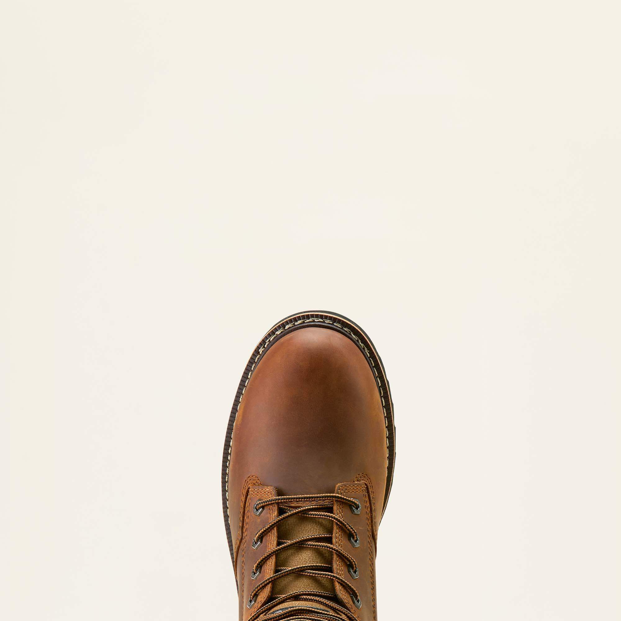 Logger Shock Shield Waterproof Insulated Work Boot Men - COPPER BROWN