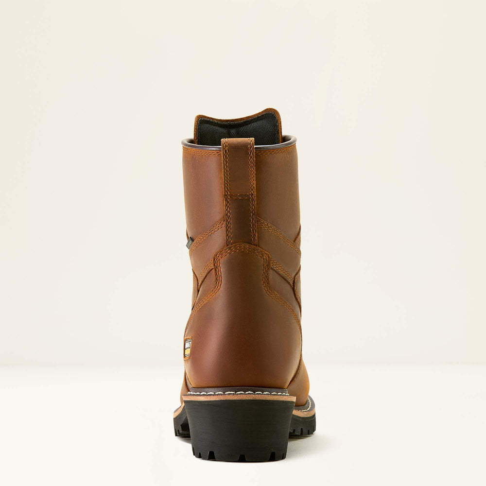 Logger Shock Shield Waterproof Insulated Work Boot Men - COPPER BROWN