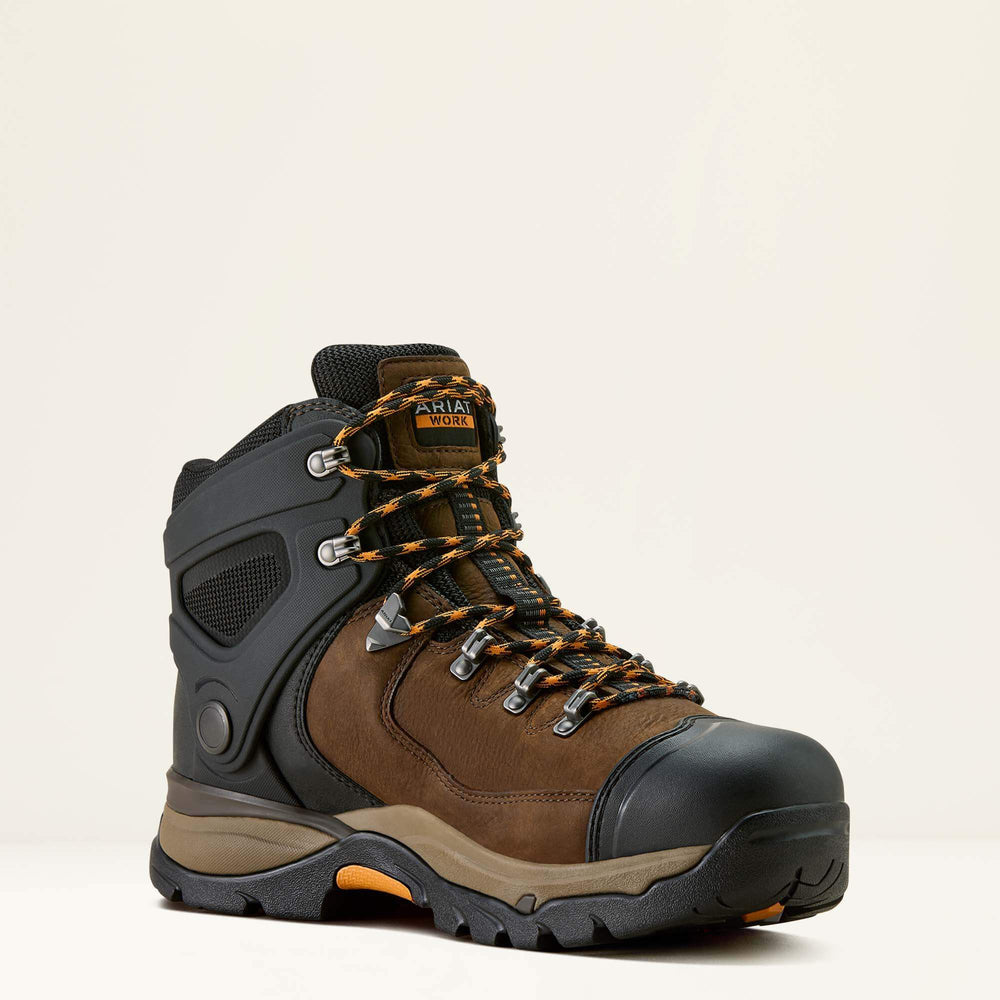 Endeavor 6" Waterproof Carbon Toe Work Boot Men - RICH BROWN