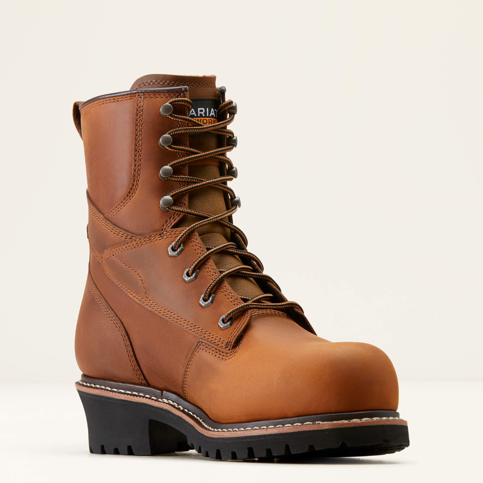 Logger Shock Shield Waterproof Composite Toe Work Boot Men - COPPER BROWN