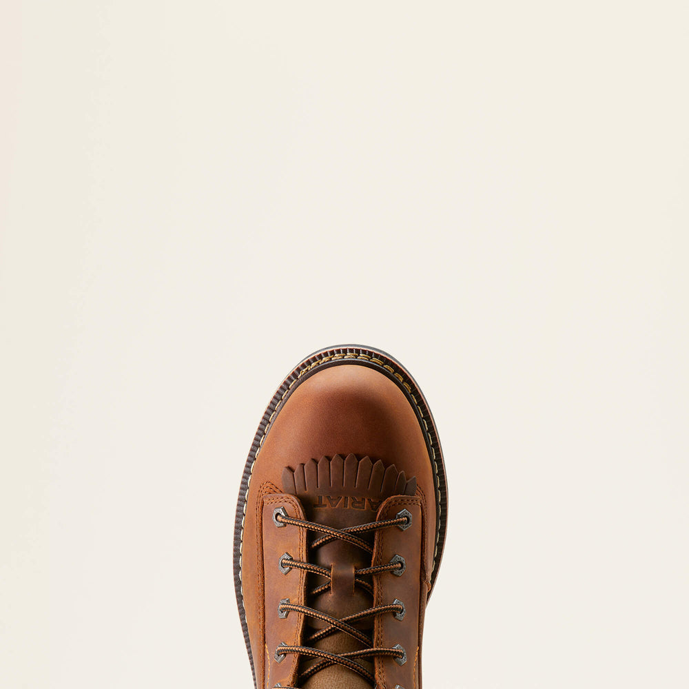 Longview Shock Shield 8" Waterproof Composite Toe Work Boot Men - COPPER BROWN