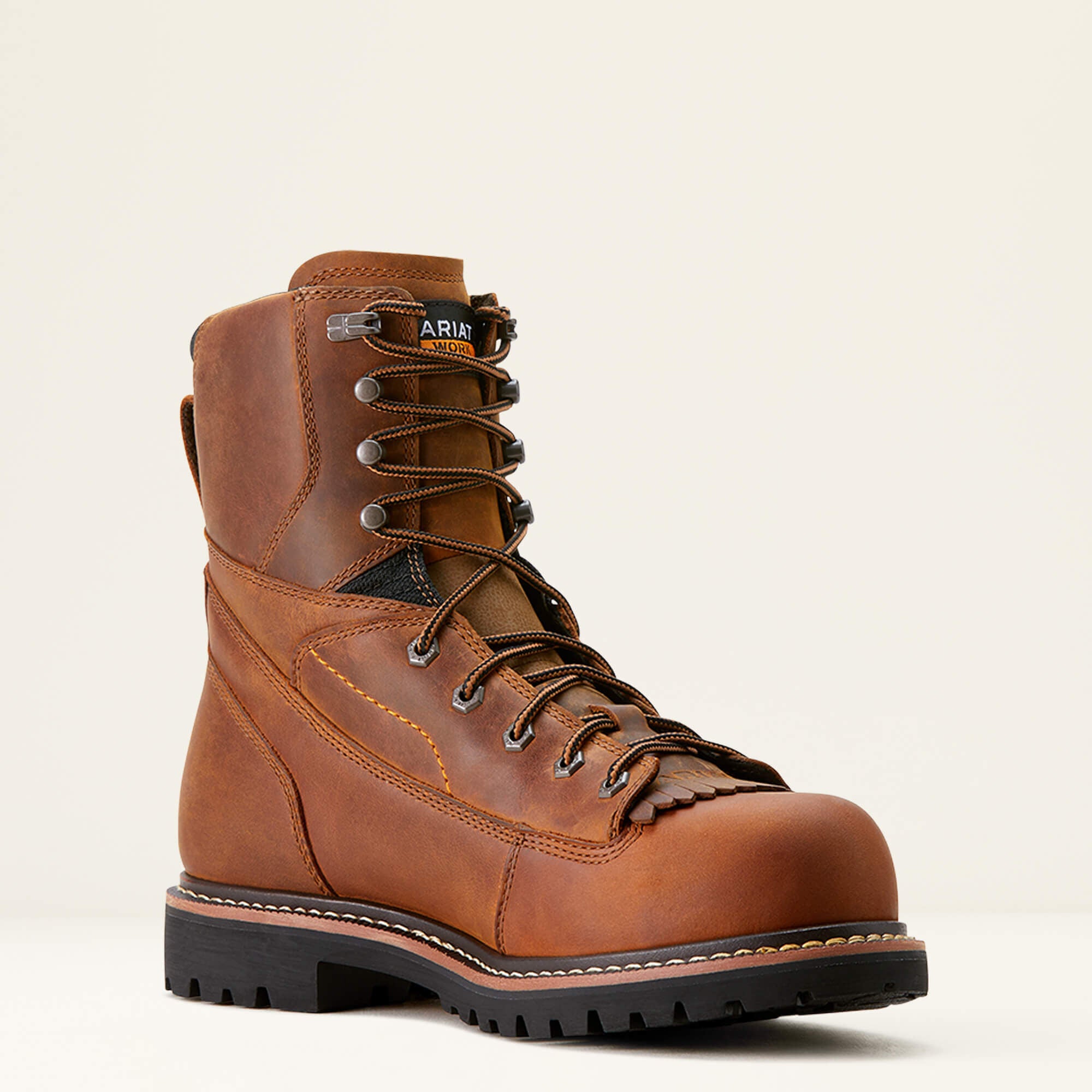 Longview Shock Shield 8" Waterproof Composite Toe Work Boot Men - COPPER BROWN