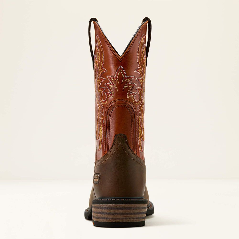 Ironside Square Toe Steel Toe Work Boot Men - DARK EARTH/BRICK