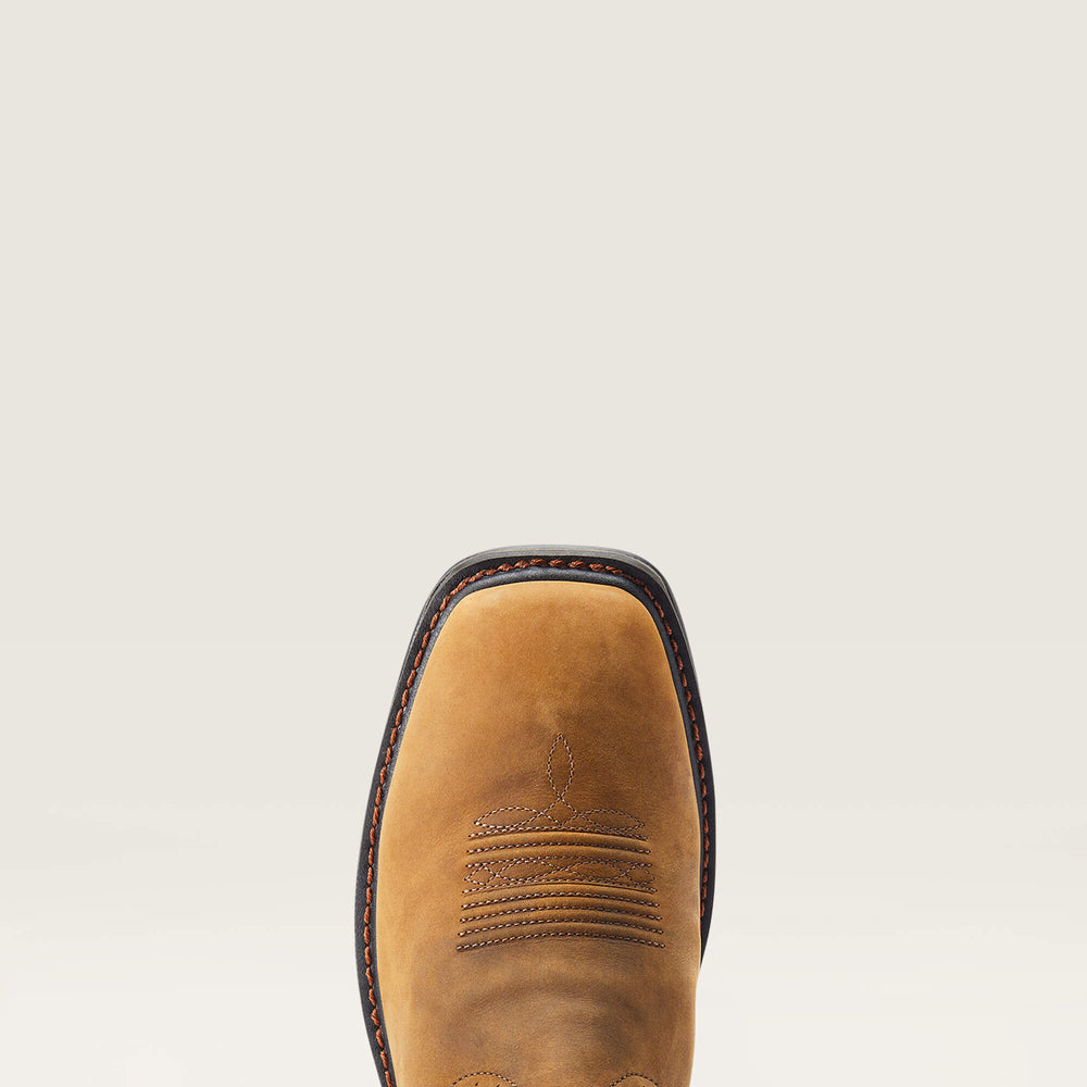Sierra Shock Shield Waterproof Work Boot Men - DISTRESSED BROWN