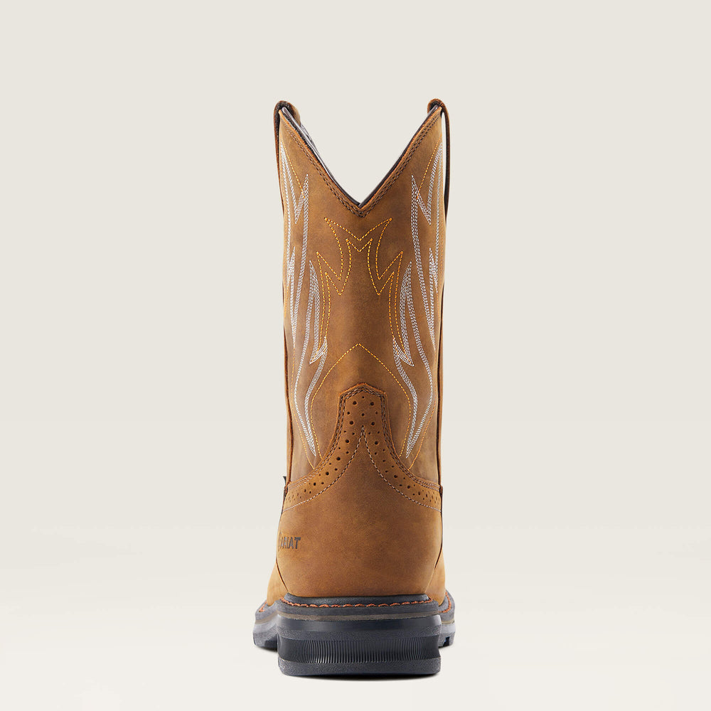 Sierra Shock Shield Waterproof Work Boot Men - DISTRESSED BROWN