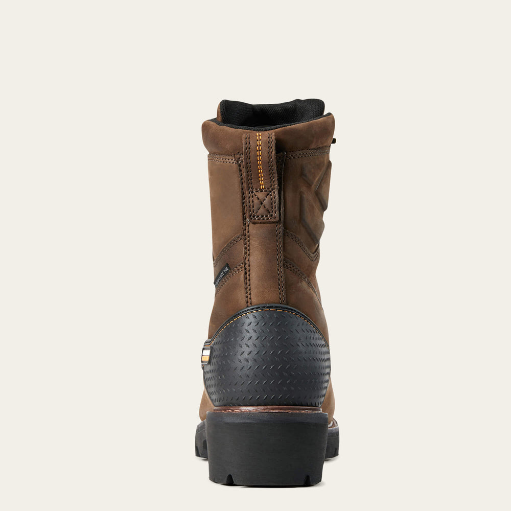 Powerline 8" Waterproof Composite Toe Work Boot Men - OILY DISTRESSED BROWN