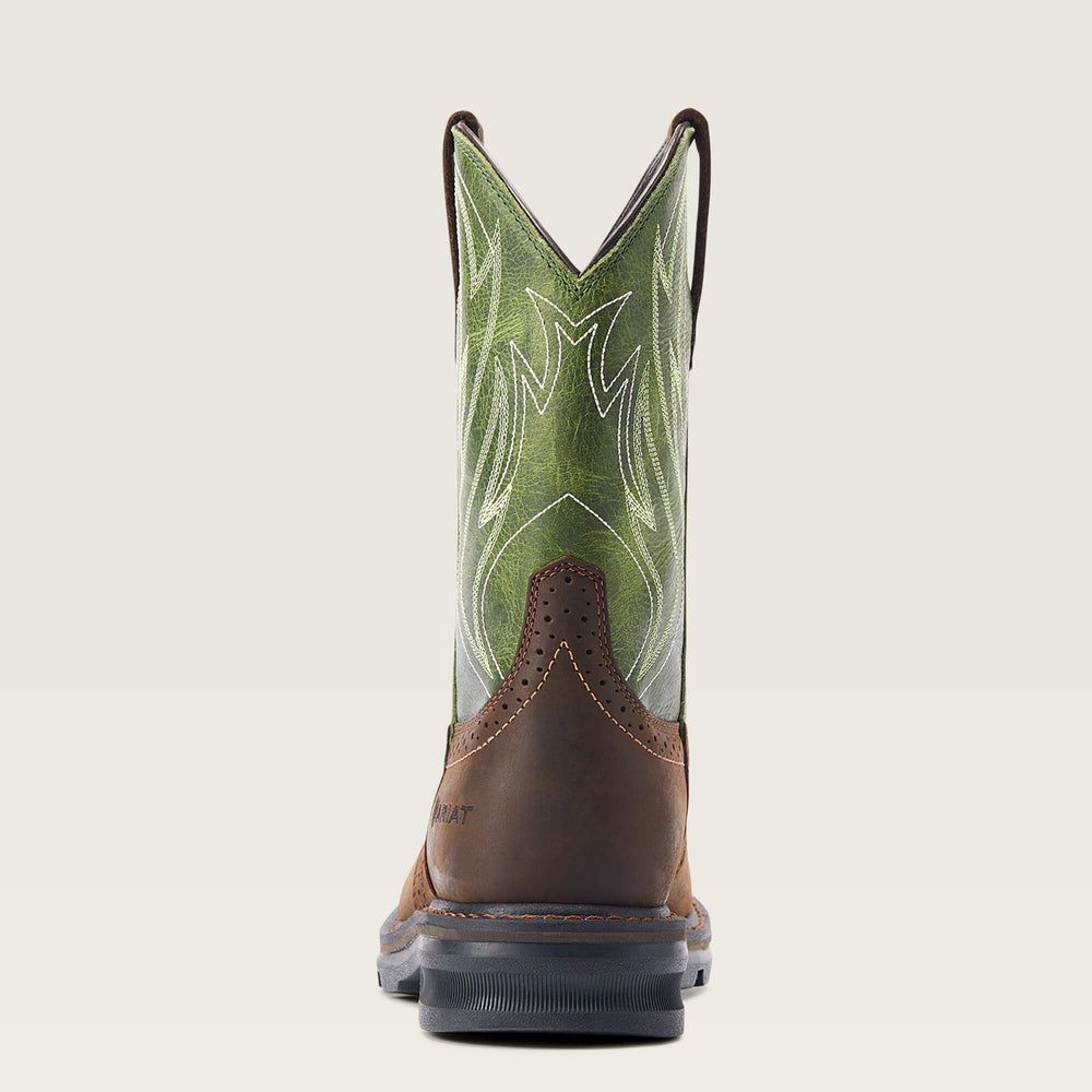 Sierra Shock Shield Steel Toe Work Boot Men - DARK BROWN