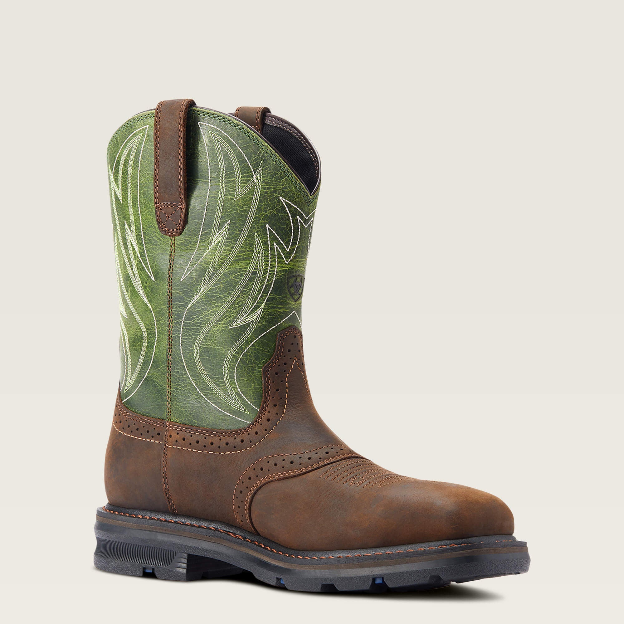 Sierra Shock Shield Steel Toe Work Boot Men - DARK BROWN