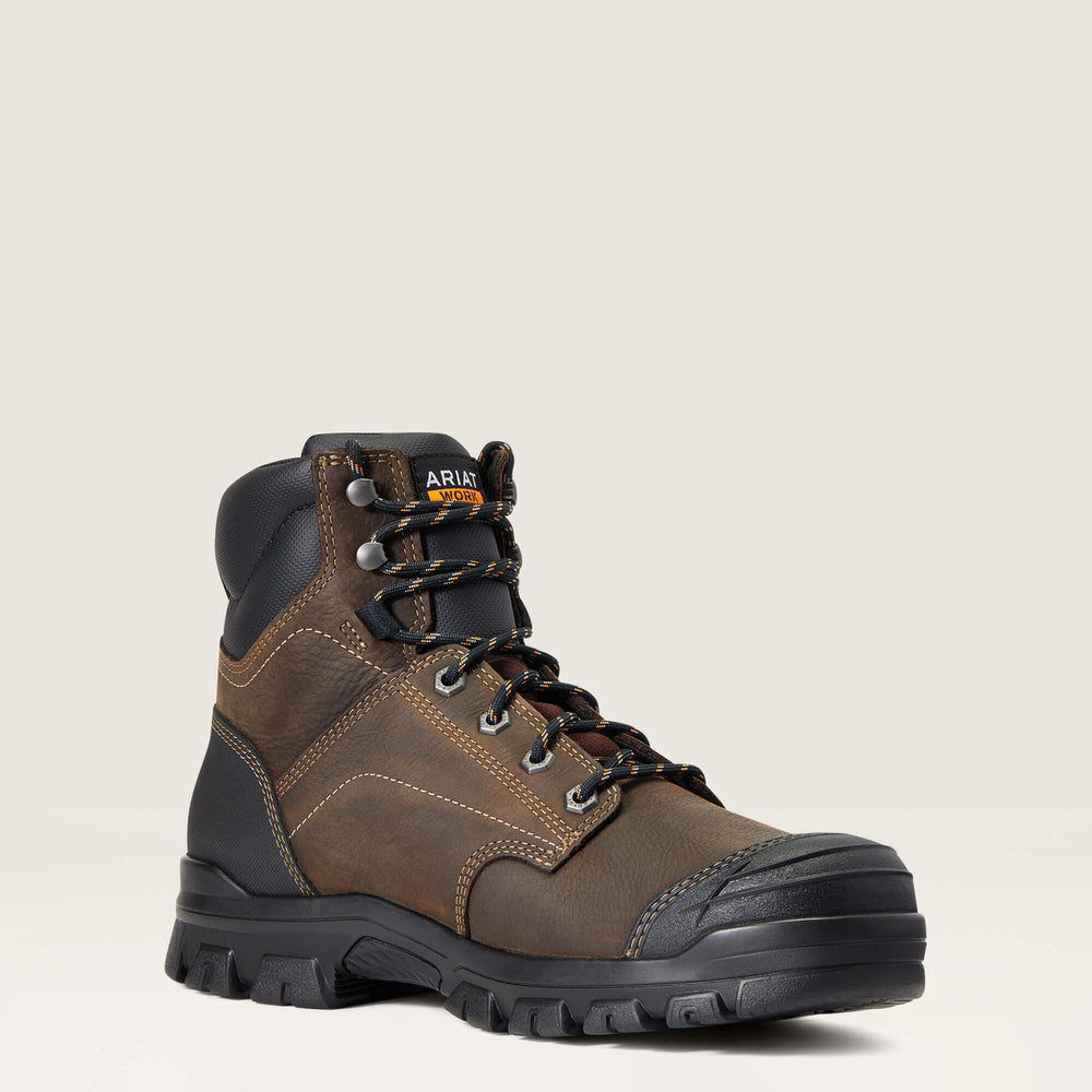 Treadfast 6" Waterproof Work Boot Men - DARK BROWN