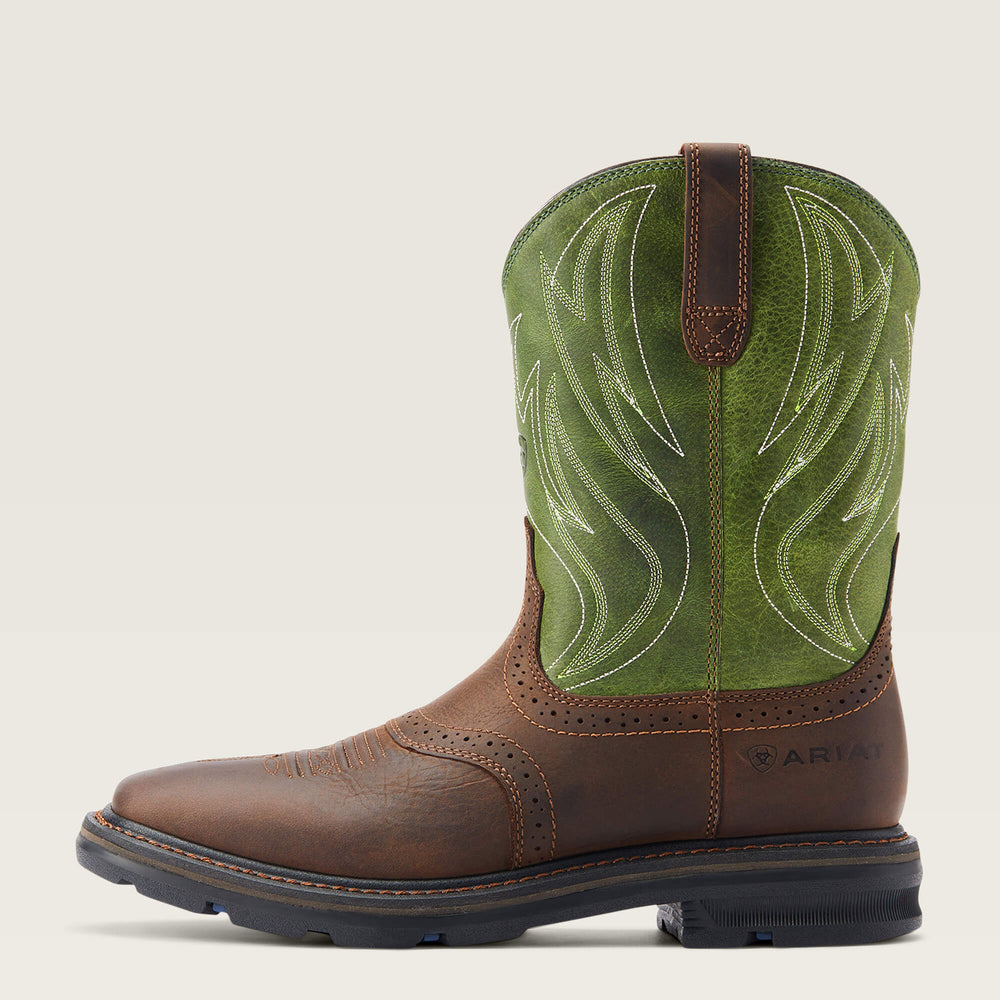 Sierra Shock Shield Work Boot Men - DARK BROWN