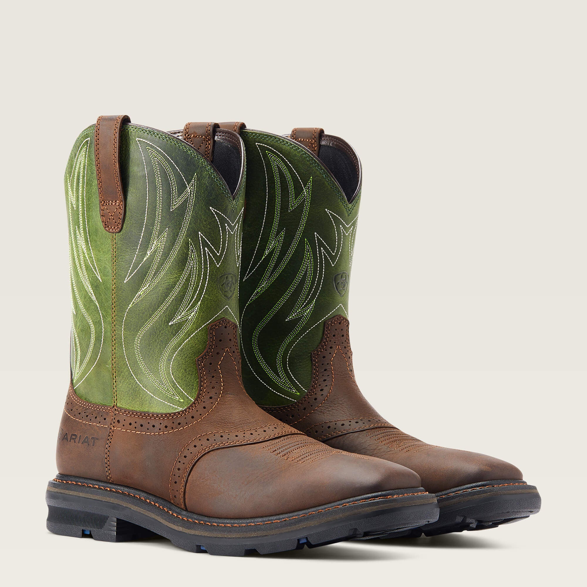 Sierra Shock Shield Work Boot Men - DARK BROWN
